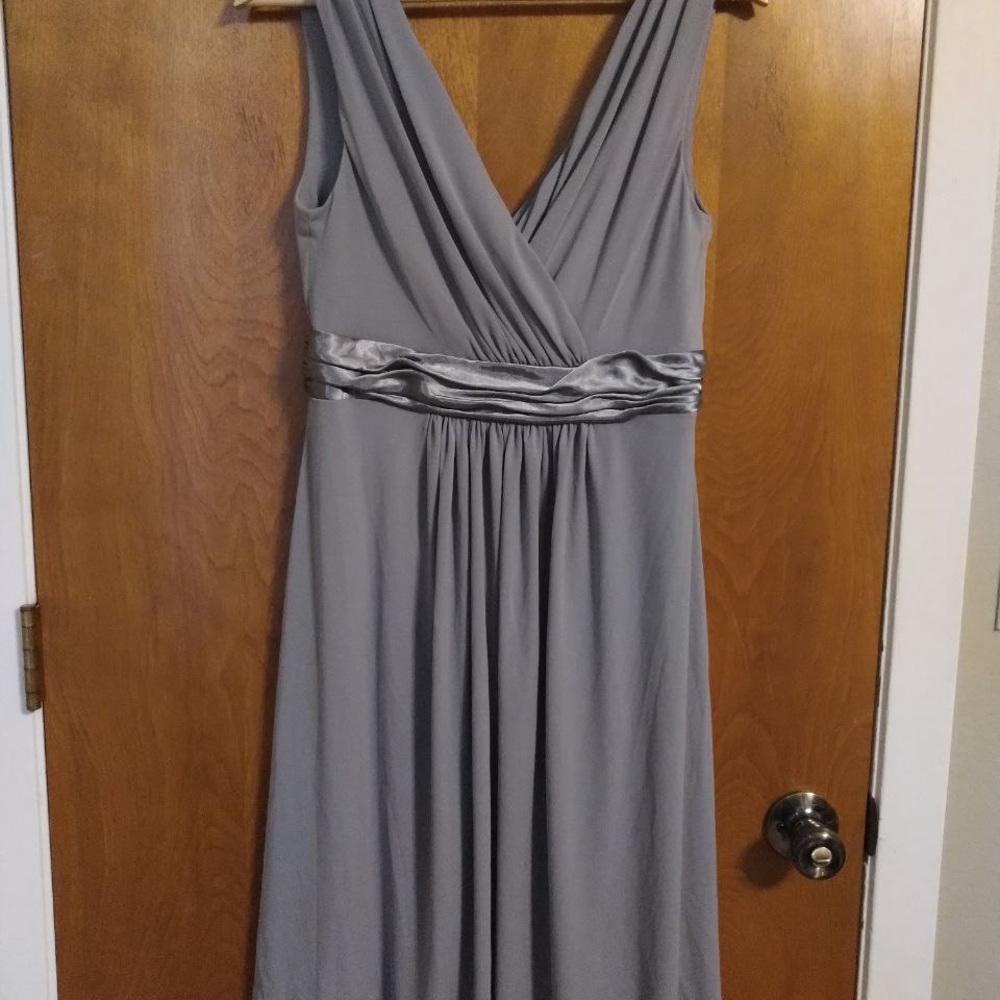 Beautiful and elegant gray dress.